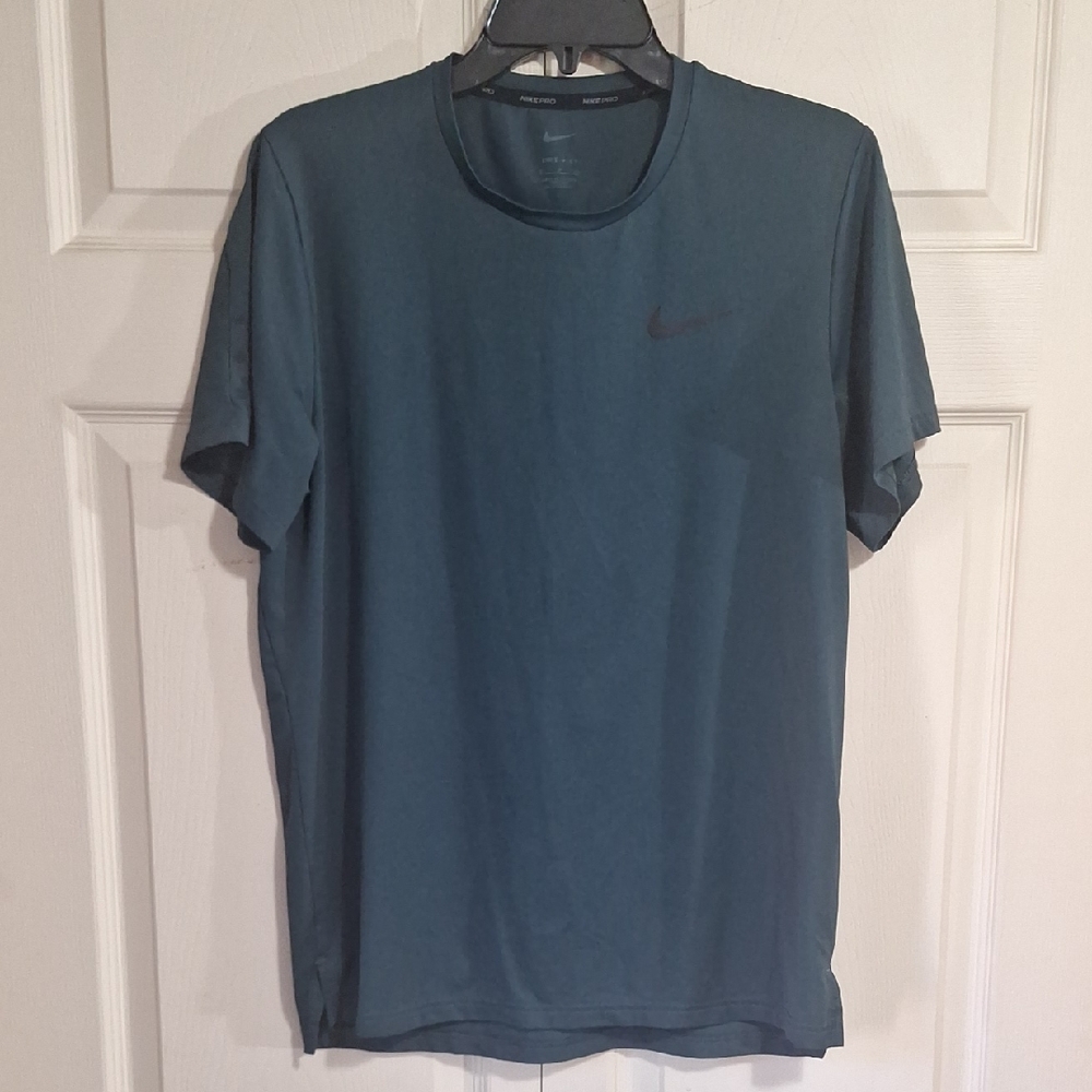 Nike Pro Dri Fit T Shirt - Crew Neck - Dark Blue Green - S